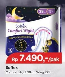 Promo Harga Softex Comfort Night Wing 29cm 10 pcs - TIP TOP