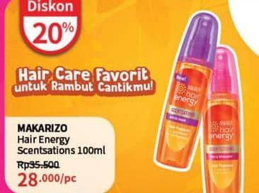 Promo Harga Makarizo Hair Energy Scentsations 100 ml - Guardian