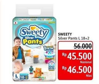 Promo Harga Sweety Silver Pants L18+2 20 pcs - Alfamidi