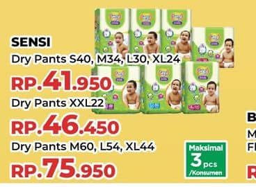 Promo Harga Sensi Dry Pants XXL22 22 pcs - Yogya