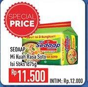 Promo Harga SEDAAP Mie Kuah Soto per 5 pcs 75 gr - Hypermart