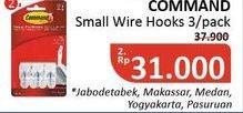 Promo Harga 3M Command Small Wire Hooks 3 pcs - Alfamidi