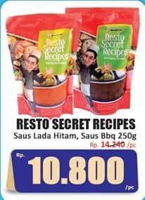 Promo Harga Resto Secret Recipes Sauce Lada Hitam, Barbeque 250 gr - Hari Hari