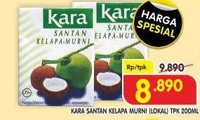 Promo Harga KARA Santan Kelapa Murni 200 ml - Superindo