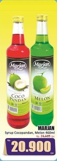 Promo Harga Marjan Syrup Boudoin Cocopandan, Melon 460 ml - Hari Hari