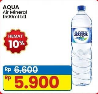 Promo Harga Aqua Air Mineral 1500 ml - Indomaret