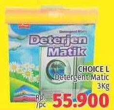 Promo Harga CHOICE L Detergent Matic 3 kg - LotteMart