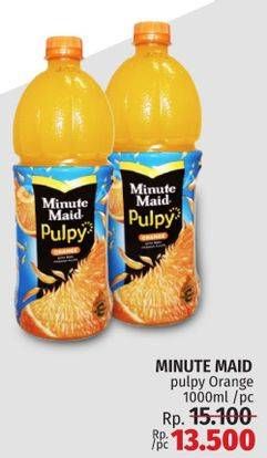 Promo Harga MINUTE MAID Juice Pulpy Orange 1000 ml - LotteMart
