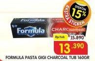 Promo Harga FORMULA Pasta Gigi Charcoal 160 gr - Superindo