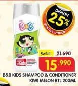 Promo Harga B&b Kids Shampoo & Conditioner Blossom 200 ml - Superindo