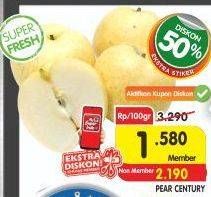 Promo Harga Pear Century per 100 gr - Superindo