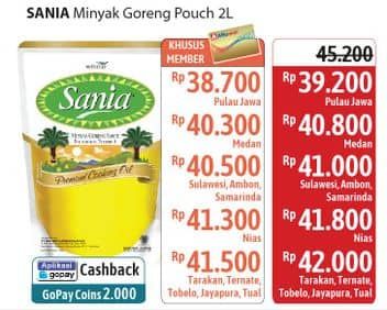 Promo Harga Sania Minyak Goreng 2000 ml - Alfamidi