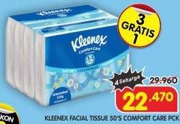 Promo Harga Kleenex Facial Tissue Comfort Care 50 pcs - Superindo