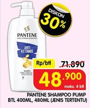 Promo Harga Pantene Shampoo 400 ml - Superindo