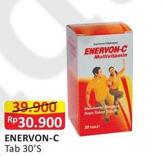Promo Harga ENERVON-C Multivitamin Tablet 30 pcs - Alfamart