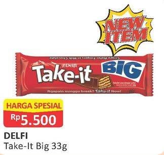 Promo Harga DELFI Take It Wafer Big 33 gr - Alfamart