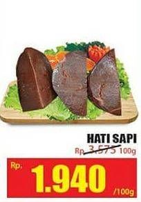 Promo Harga Beef Liver (Hati Sapi) per 100 gr - Hari Hari