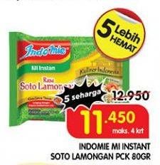 Promo Harga INDOMIE Mi Kuah Soto Lamongan 80 gr - Superindo