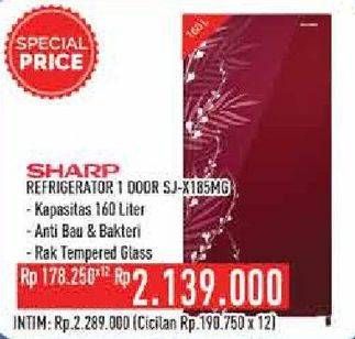 Promo Harga SHARP SJ-X185MG | Kulkas 1 Pintu  - Hypermart