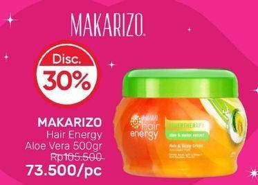 Promo Harga MAKARIZO Hair Energy Fibertherapy Hair & Scalp Creambath Aloe Melon 500 gr - Guardian