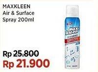 Promo Harga Max Kleen Disinfectant Spray Reguler 200 ml - Indomaret
