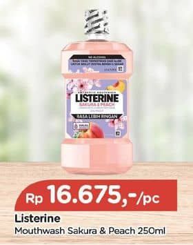 Promo Harga Listerine Mouthwash Antiseptic 250 ml - TIP TOP