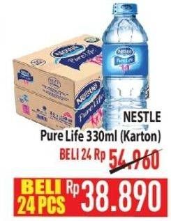 Promo Harga Nestle Pure Life Air Mineral per 24 botol 330 ml - Hypermart