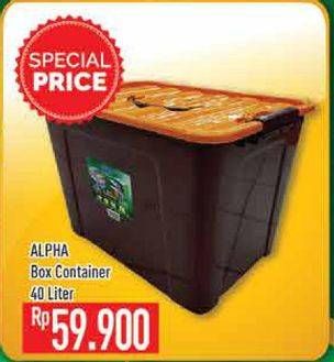 Promo Harga ALPHA Box Container 40 ltr - Hypermart