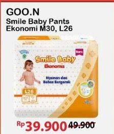 Promo Harga Goon Smile Baby Ekonomis Pants M30, L26 26 pcs - Alfamart