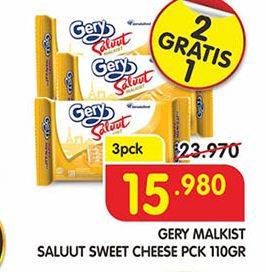 Promo Harga GERY Malkist Sweet Cheese per 3 pouch 110 gr - Superindo