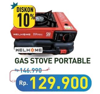 Welhome Gas Stove Portable  Diskon 11%, Harga Promo Rp129.900, Harga Normal Rp146.990
