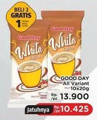 Promo Harga Good Day White Coffee All Variants per 10 sachet 20 gr - LotteMart