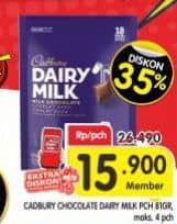 Promo Harga Cadbury Dairy Milk 90 gr - Superindo