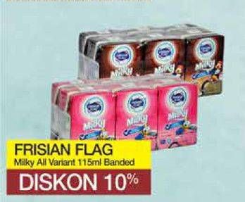 Promo Harga FRISIAN FLAG Susu UHT Milky All Variants 115 ml - Yogya