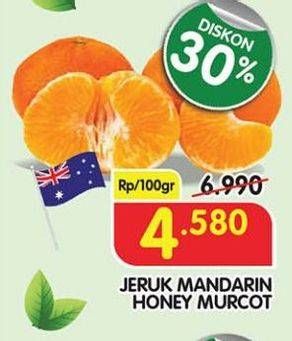 Promo Harga Jeruk Mandarin Honey Murcot per 100 gr - Superindo