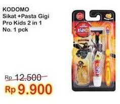 Promo Harga KODOMO Toothbrush & Toothpaste  2 in 1 Pro Kids  - Indomaret