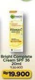 Promo Harga GARNIER Light Complete Cream Vitamin C SPF 36/PA+++ 20 ml - Alfamart