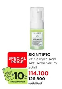 Promo Harga Skintific 2% Salicylic Acid Anti Acne Serum 20 ml - Watsons