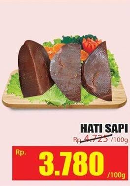 Promo Harga Beef Liver (Hati Sapi) per 100 gr - Hari Hari