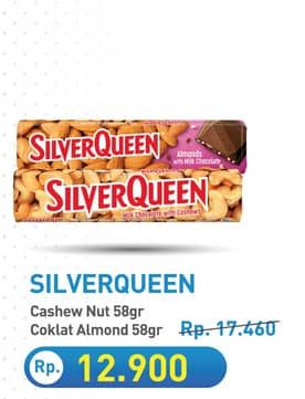 Promo Harga Silver Queen Chocolate Cashew, Almonds 58 gr - Hypermart