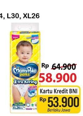 Promo Harga Mamy Poko Pants Xtra Kering XL26 26 pcs - Alfamart