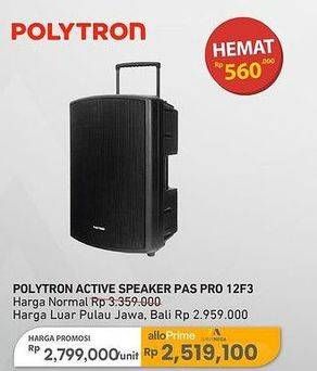 Promo Harga Polytron Professional Speaker Portable Polytron PAS PRO12F3  - Carrefour