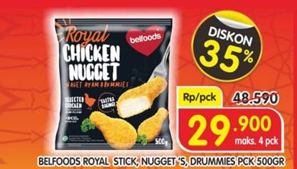 Promo Harga BELFOODS Royal Nugget 500 gr - Superindo