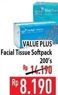 Promo Harga VALUE PLUS Facial Tissue Softpack 200 pcs - Hypermart