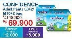 Promo Harga Confidence Adult Diapers Pants L8+2, M10+2 10 pcs - Indomaret