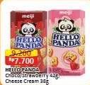 Promo Harga Meiji Hello Panda Biscuit Chocolate, Strawberry, Cheese Cream 45 gr - Alfamart