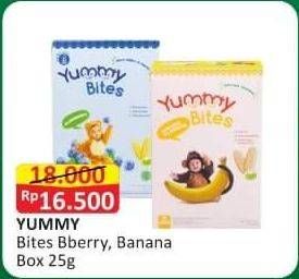 Promo Harga YUMMY Bites Blueberry, Banana 25 gr - Alfamart