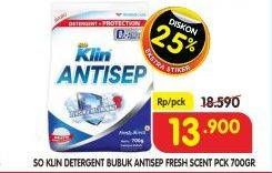 Promo Harga SO KLIN Antisep Detergent Fresh Scent 700 gr - Superindo