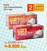 Promo Harga Cap Poci Teh Celup Asli, Vanila per 2 box 25 pcs - Indomaret