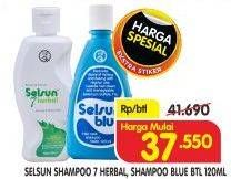 Promo Harga SELSUN Shampoo Anti Dandruff 7 Herbal, Blue 120 ml - Superindo